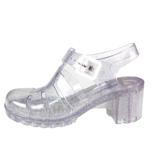 juju heeled jelly sandals